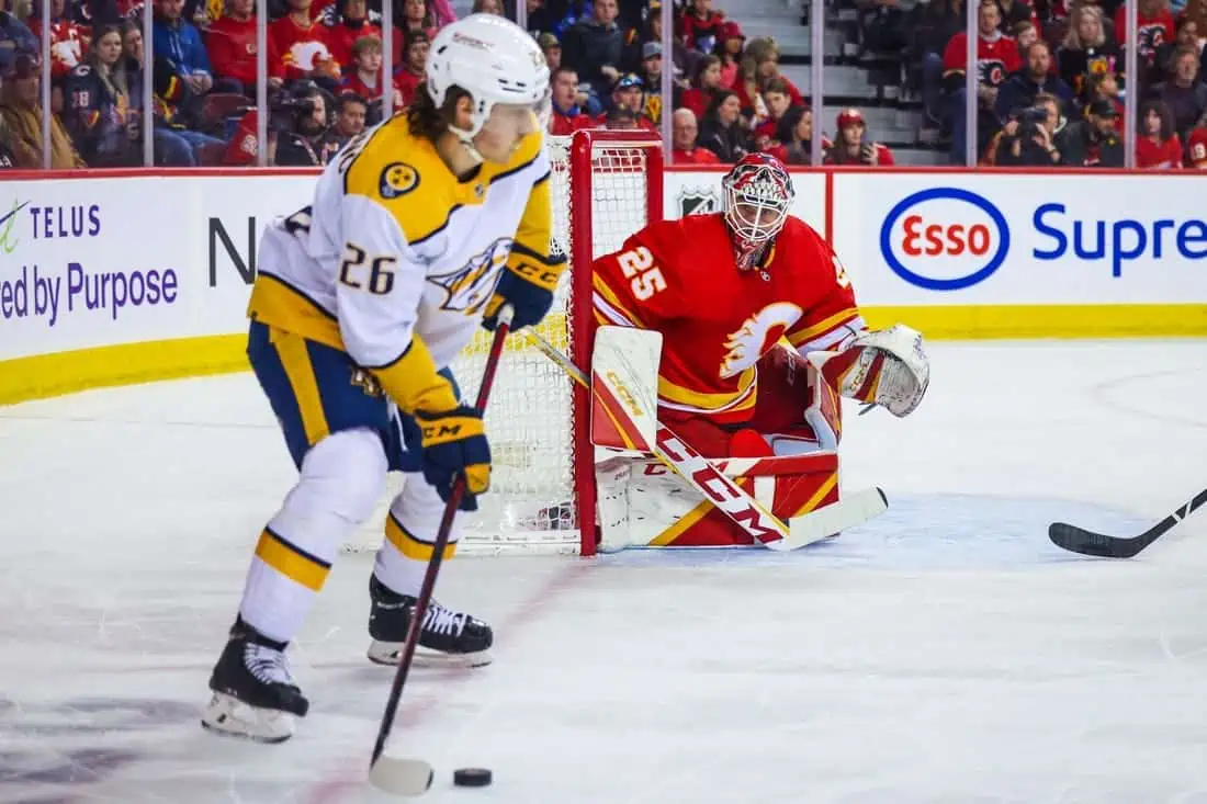 NHL: Nashville Predators at Calgary Flames