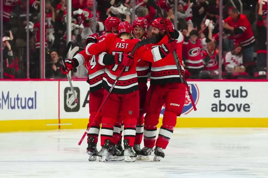NHL: Stanley Cup Playoffs-New Jersey Devils at Carolina Hurricanes