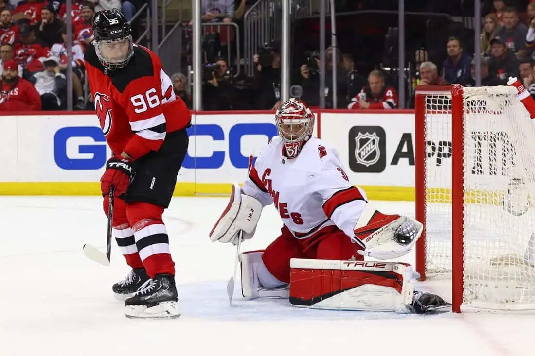 NHL: Stanley Cup Playoffs-Carolina Hurricanes at New Jersey Devils