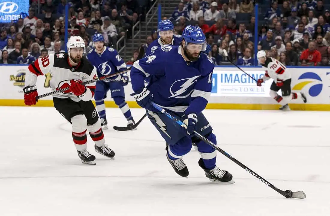 NHL: New Jersey Devils at Tampa Bay Lightning