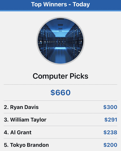 Football Computer Picks Wins Big