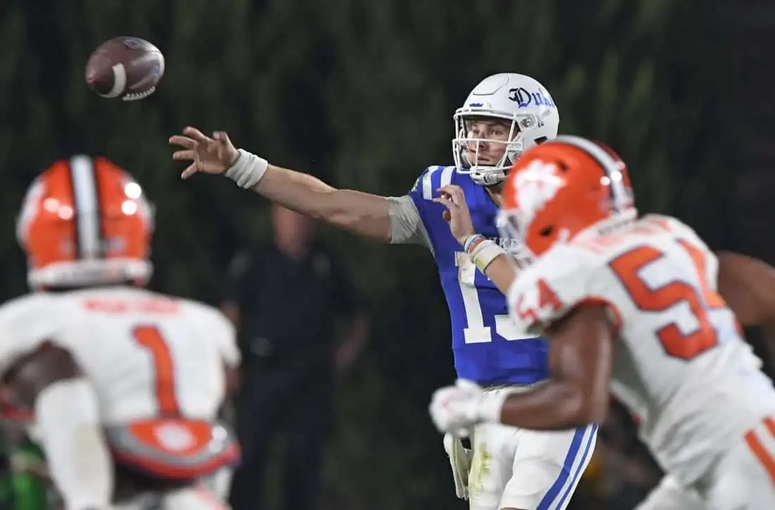 NCAA Football: Clemson at Duke