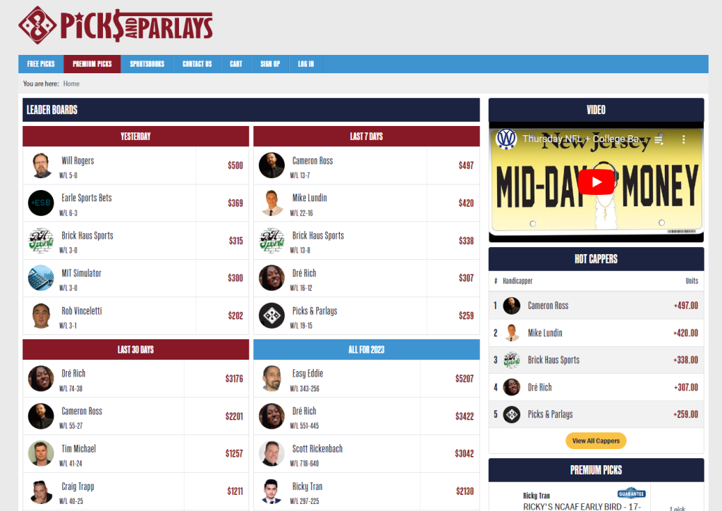 Picks and Parlays Review