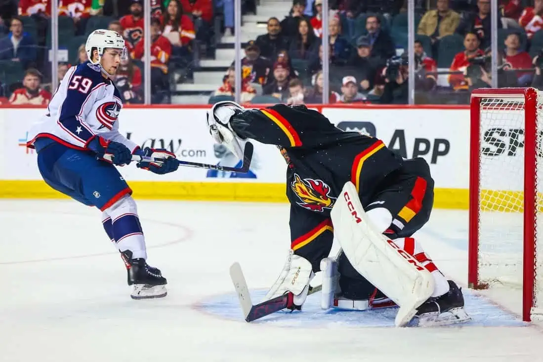 NHL: Columbus Blue Jackets at Calgary Flames